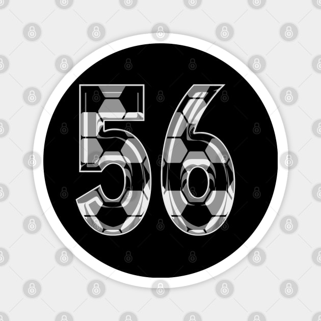 Soccer Number 56 Soccer Jersey #56 Soccer Mom Player Fan Magnet by TeeCreations